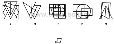 CAT4 Level F figure recognition sample question