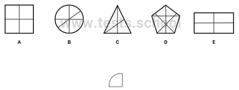 CAT4 Level A figure recognition sample question