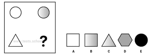 CAT4 Level A figure matrices sample question