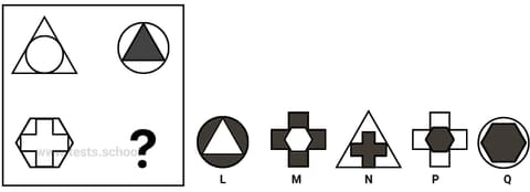 CAT4 Level D figure matrices sample question