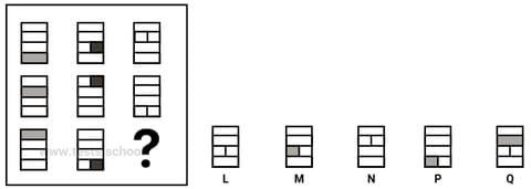 CAT4 Level E figure matrices sample question